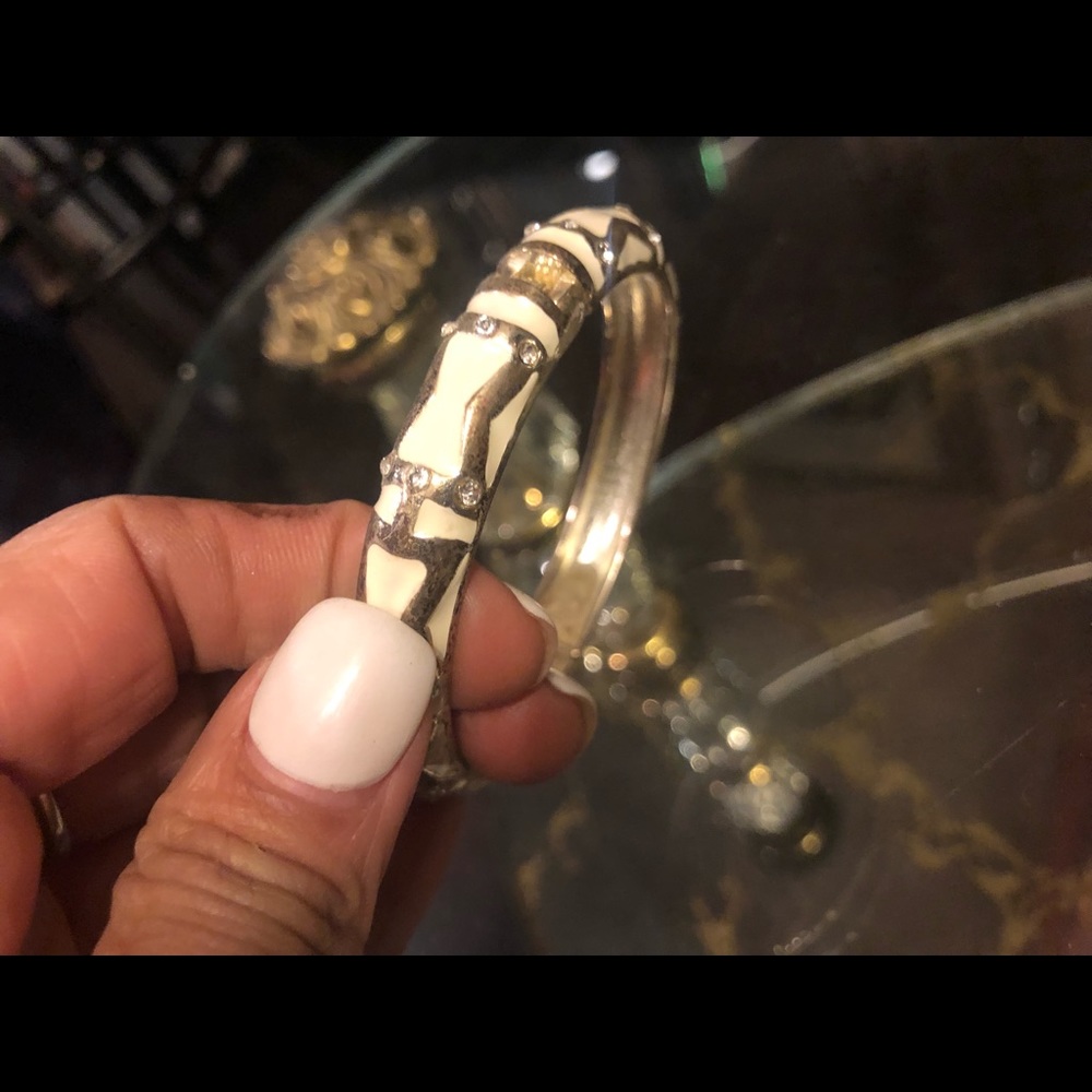 Gold and white bangle